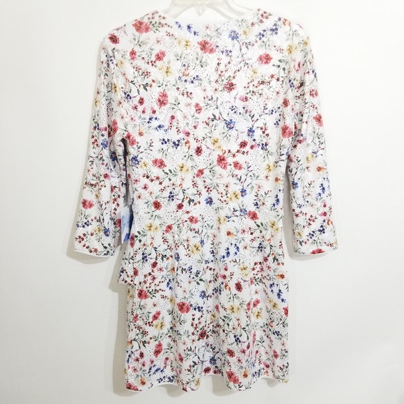 MAJORELLE NWT Womens Carolina White Sparkly Floral Mini Dress Size M - Picture 9 of 12